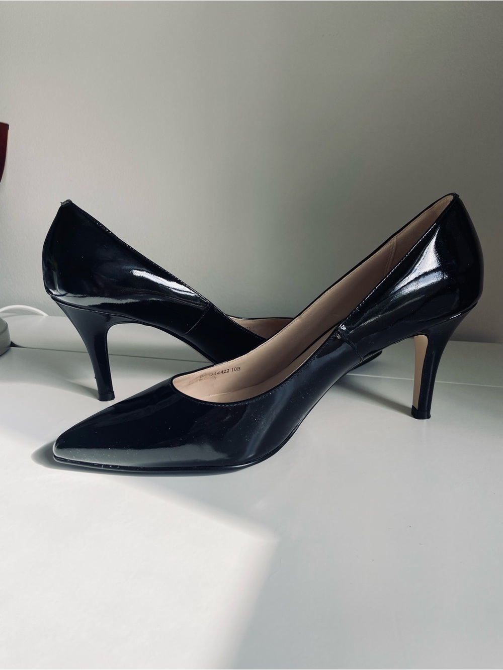 Cole Haan Black Patent Leather Pointed-Toe Pumps